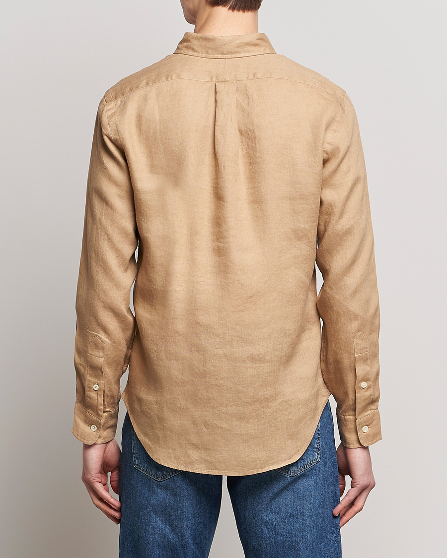 Uomini | Camicie | Polo Ralph Lauren | Slim Fit Linen Button Down Shirt Vintage Khaki