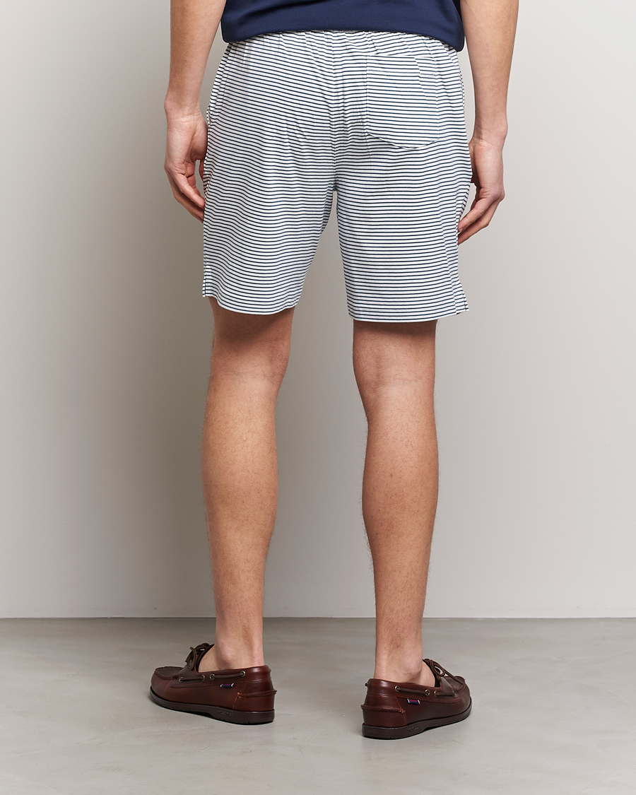 Uomini | Pantaloncini | Polo Ralph Lauren | Brused Spa Jersey Striped Sweatshorts White/Blue