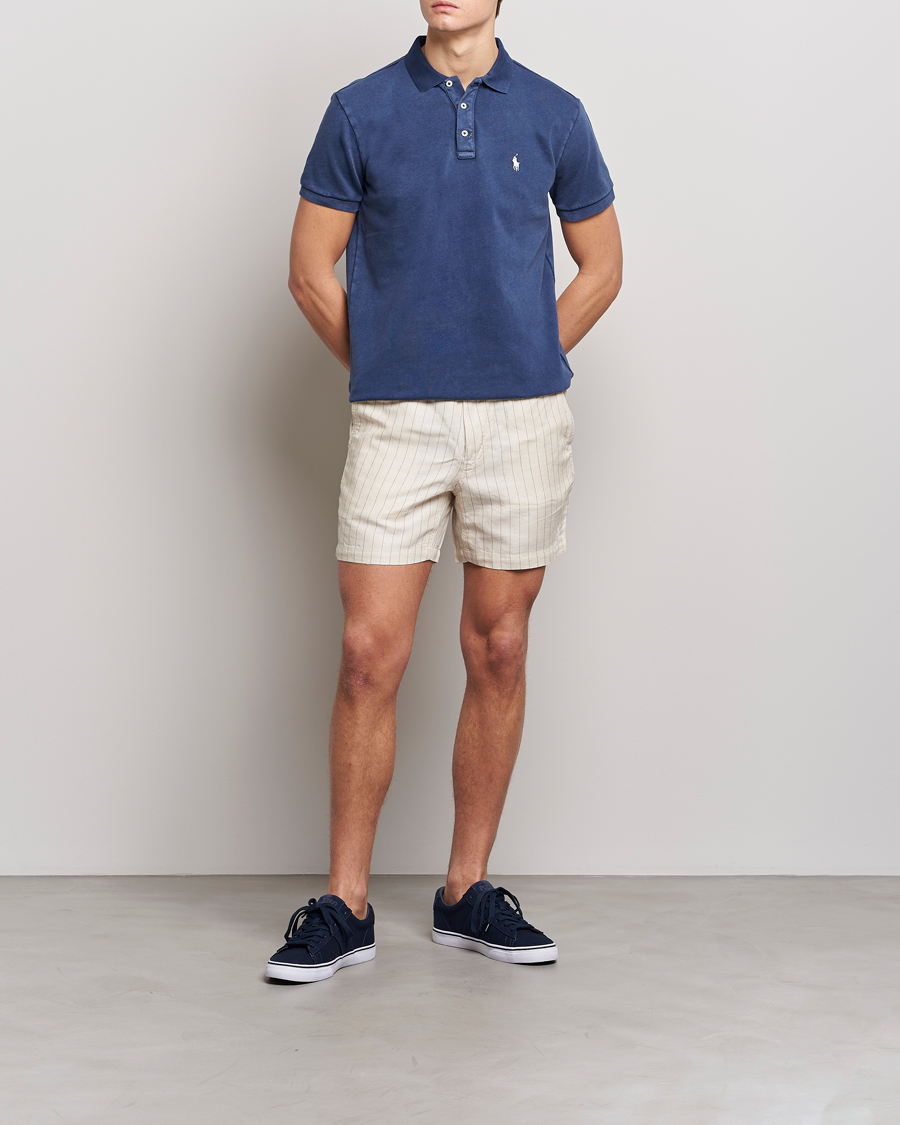 Uomini | Pantaloncini | Polo Ralph Lauren | Prepster Linen/Tencel Pinstripe Shorts Andover Cream