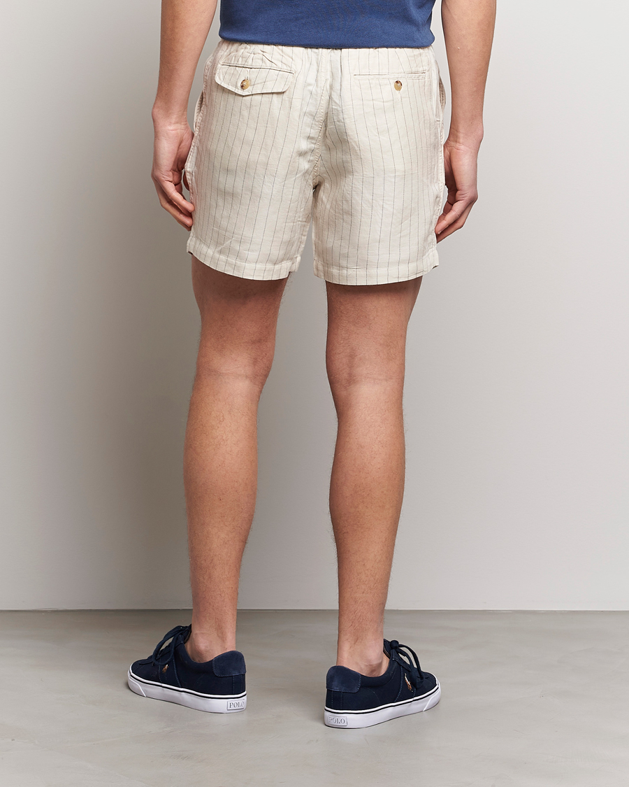 Uomini | Pantaloncini | Polo Ralph Lauren | Prepster Linen/Tencel Pinstripe Shorts Andover Cream