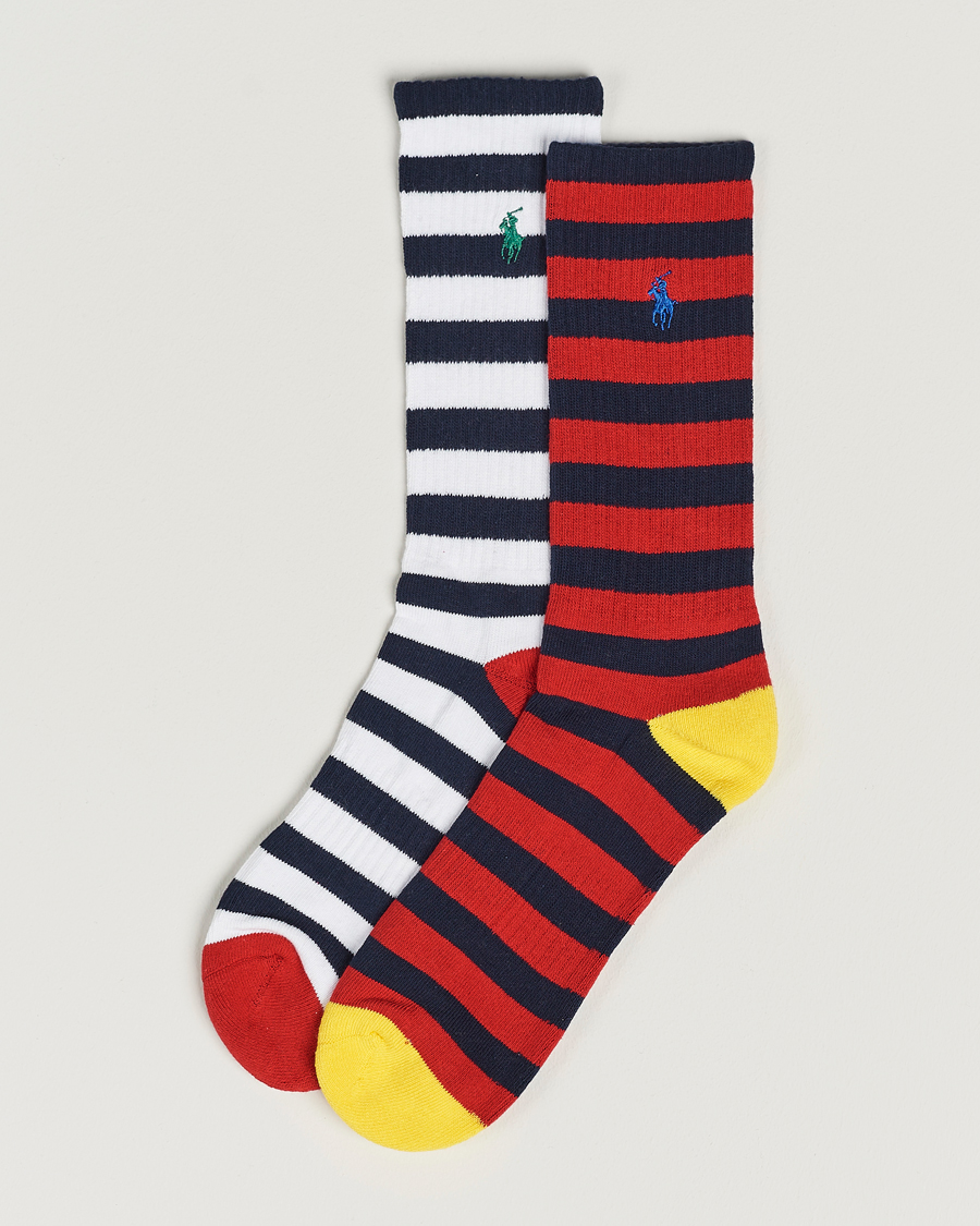 Uomini | Biancheria intima | Polo Ralph Lauren | Striped 2-Pack Sock Red/Navy