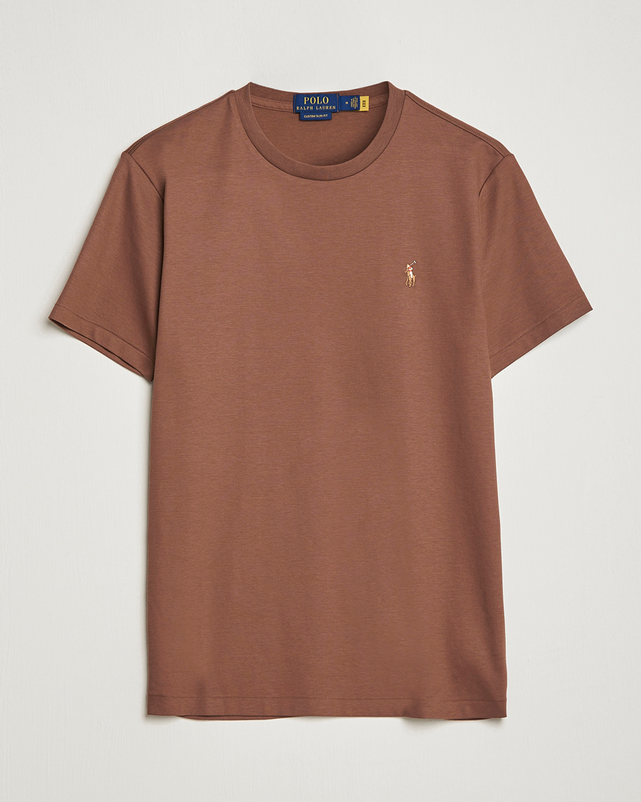 Uomini | T-shirt | Polo Ralph Lauren | Pima Cotton Crew Neck T-Shirt Luggage Brown