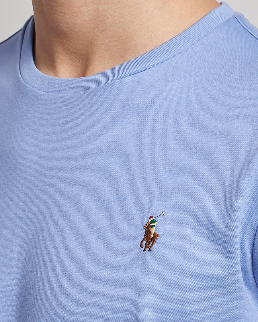 Uomini | T-shirt | Polo Ralph Lauren | Luxury Pima Cotton Crew Neck T-Shirt Lafayette Blue