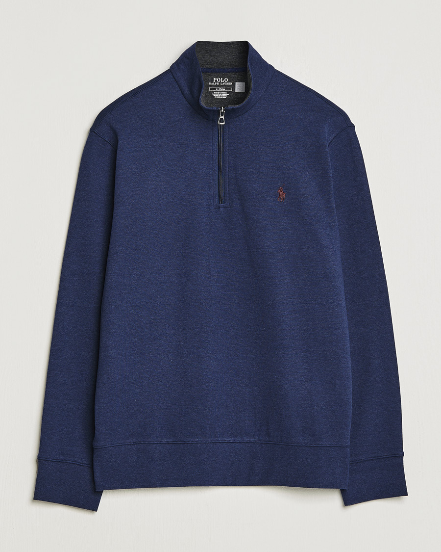 Uomini | Maglieria | Polo Ralph Lauren | Double Knit Half-Zip Sweater Spring Navy Heather