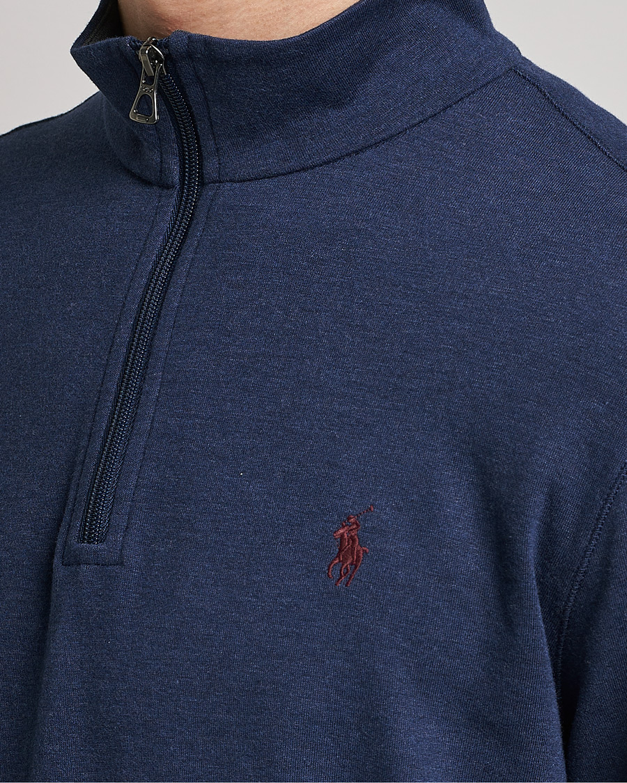 Uomini | Maglieria | Polo Ralph Lauren | Double Knit Half-Zip Sweater Spring Navy Heather