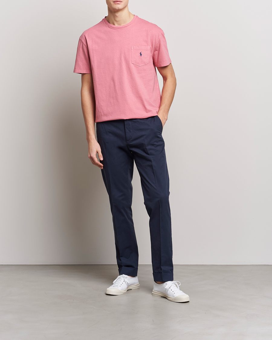 Uomini | T-shirt | Polo Ralph Lauren | Cotton/Linen Crew Neck T-Shirt Desert Rose