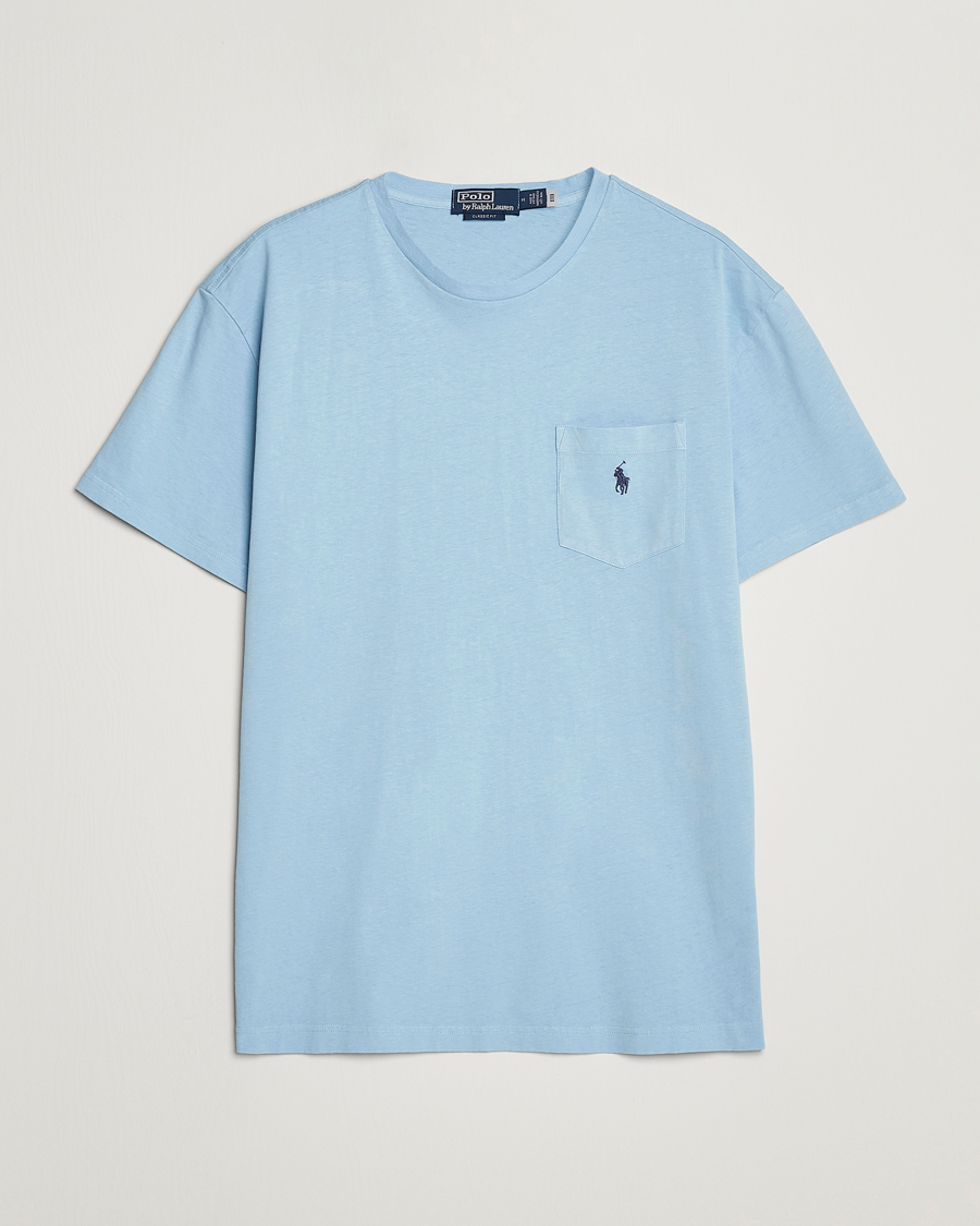 Uomini | T-shirt | Polo Ralph Lauren | Cotton/Linen Crew Neck T-Shirt Powder Blue