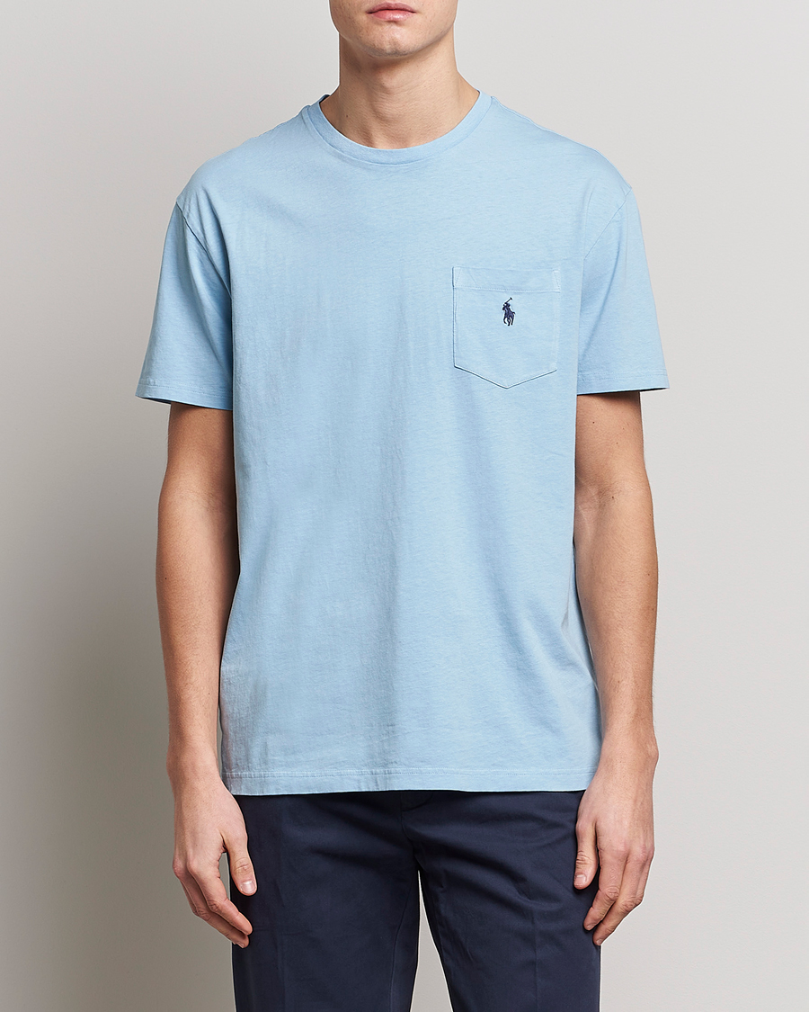 Uomini | T-shirt | Polo Ralph Lauren | Cotton/Linen Crew Neck T-Shirt Powder Blue