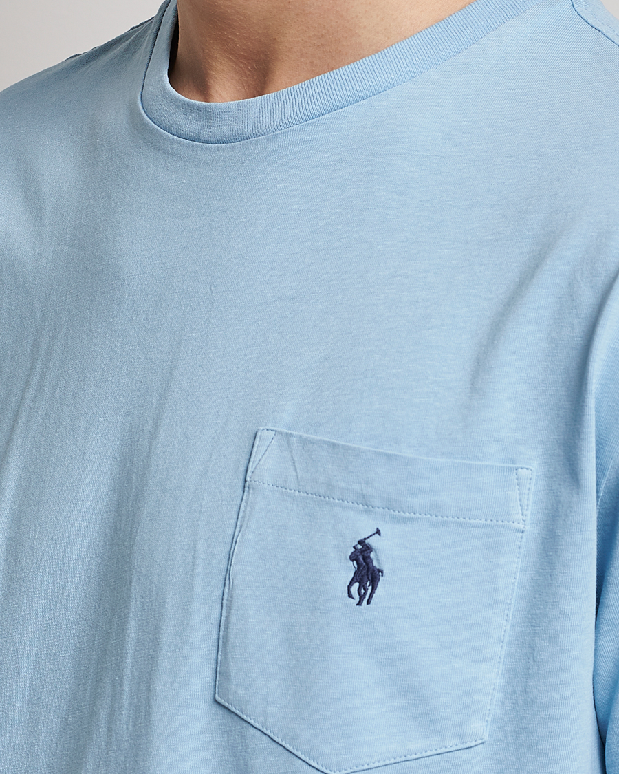 Uomini | T-shirt | Polo Ralph Lauren | Cotton/Linen Crew Neck T-Shirt Powder Blue