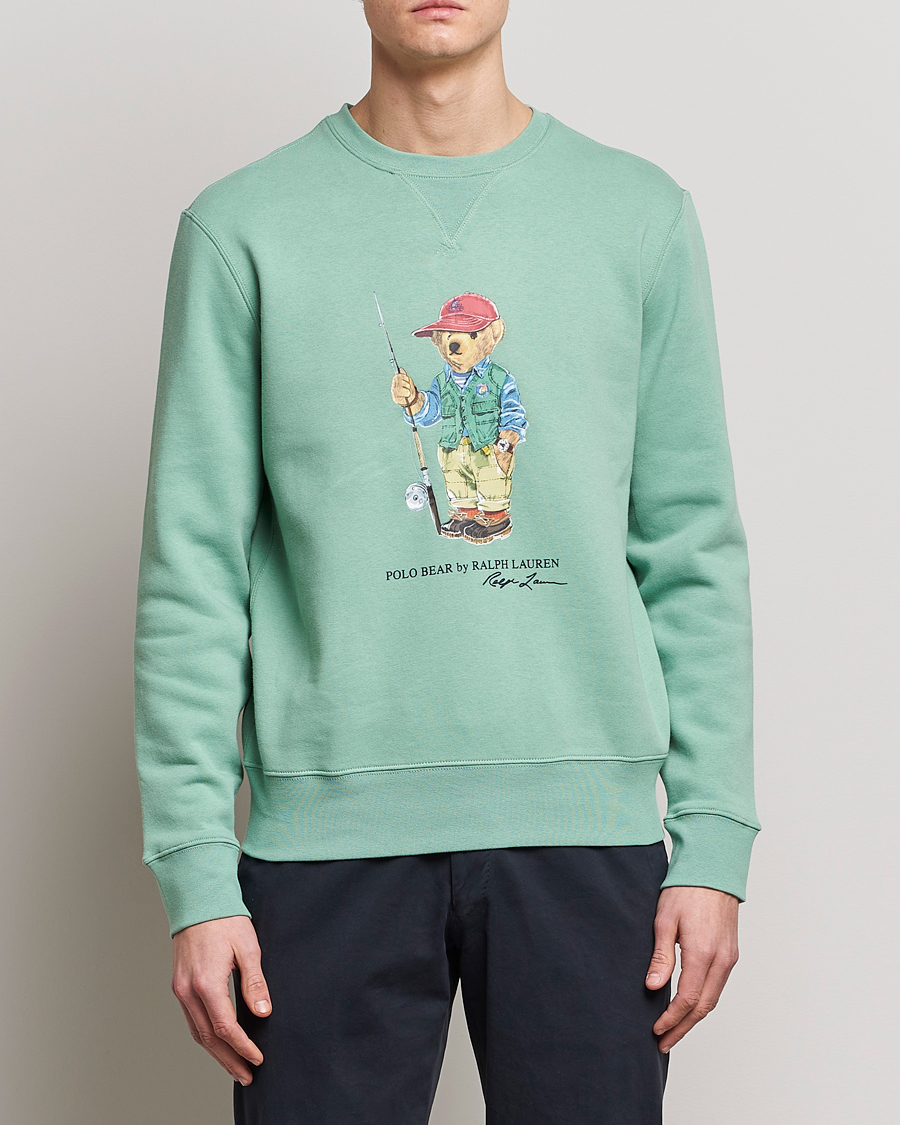 Uomini | Maglieria | Polo Ralph Lauren | Printed Fishing Bear Crew Neck Sweatshirt Faded Mint