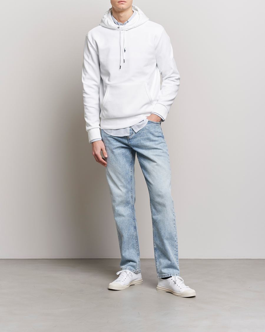 Uomini | Maglieria | Polo Ralph Lauren | Double Knit Center Logo Hoodie White