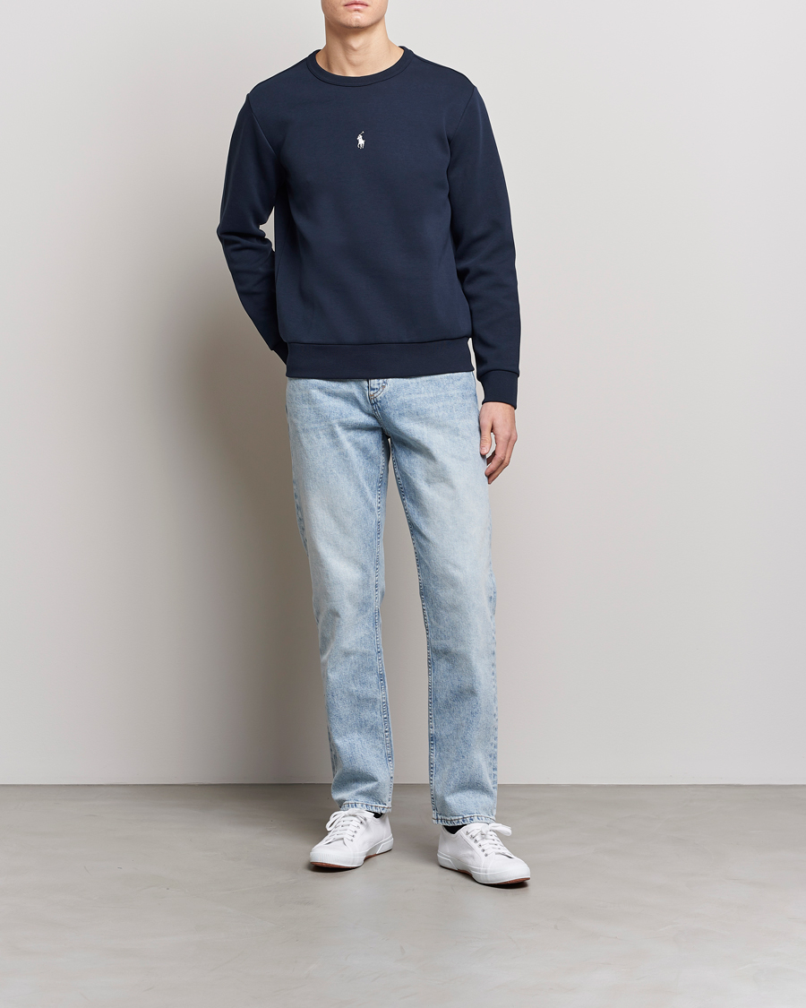 Uomini | Maglieria | Polo Ralph Lauren | Double Knit Center Logo Sweatshirt Aviator Navy