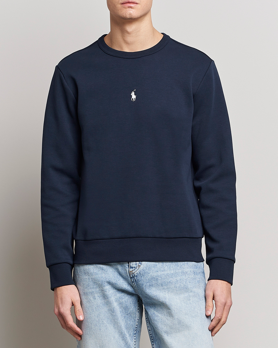 Uomini | Maglieria | Polo Ralph Lauren | Double Knit Center Logo Sweatshirt Aviator Navy