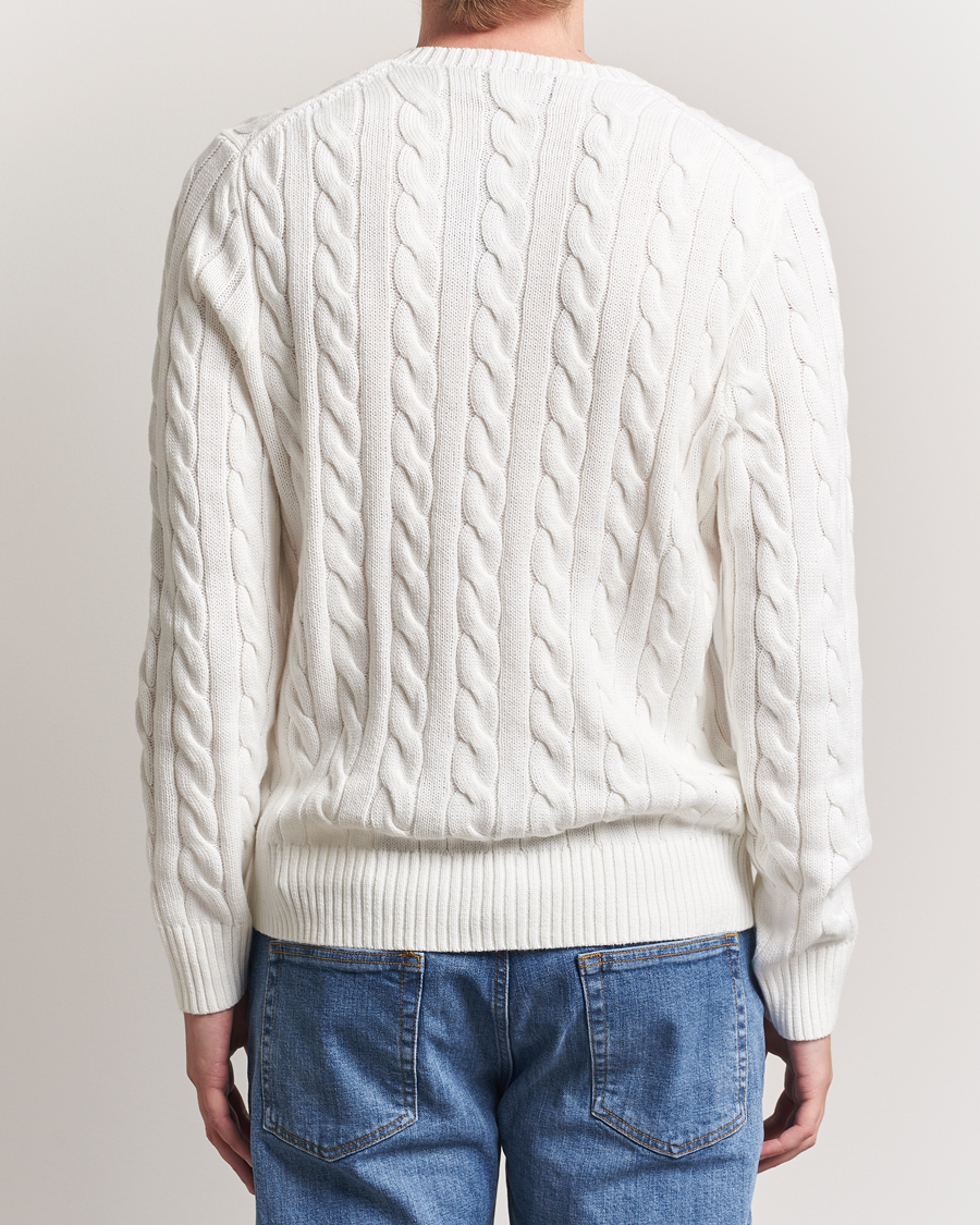 Uomini | Maglieria | Polo Ralph Lauren | Cotton Cable Pullover White