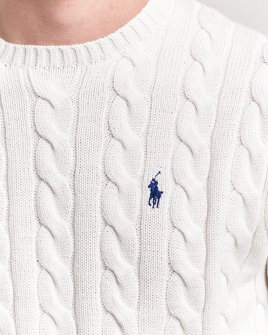 Uomini | Maglieria | Polo Ralph Lauren | Cotton Cable Pullover White
