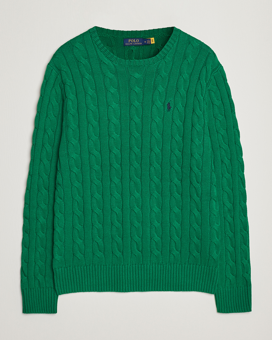 Uomini | Maglieria | Polo Ralph Lauren | Cotton Cable Pullover Athletic Green