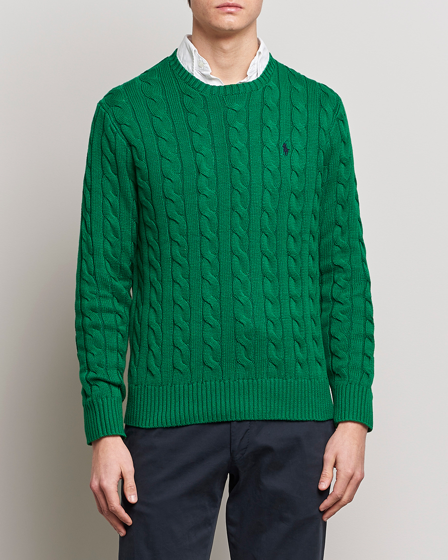Uomini | Maglieria | Polo Ralph Lauren | Cotton Cable Pullover Athletic Green