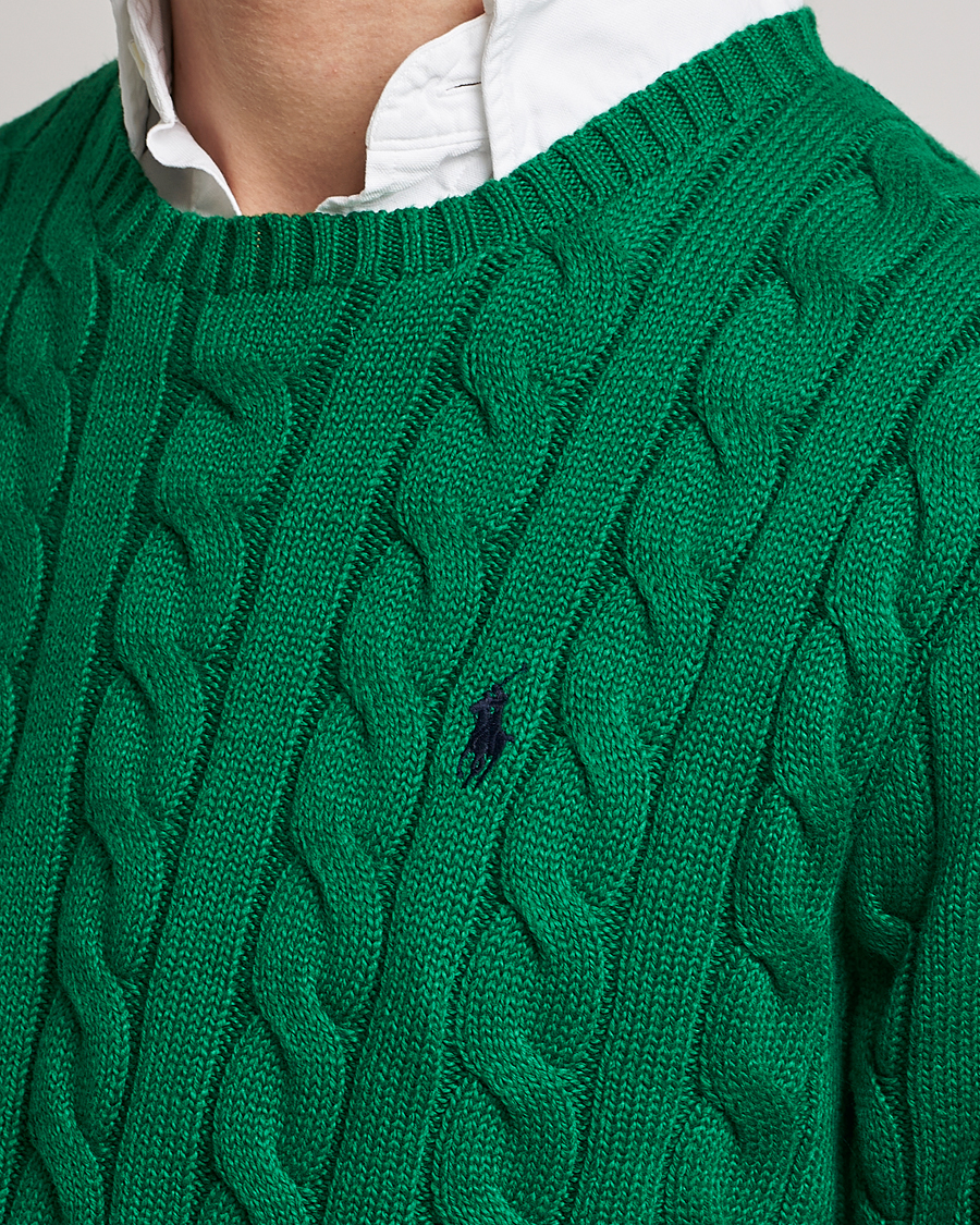Uomini | Maglieria | Polo Ralph Lauren | Cotton Cable Pullover Athletic Green