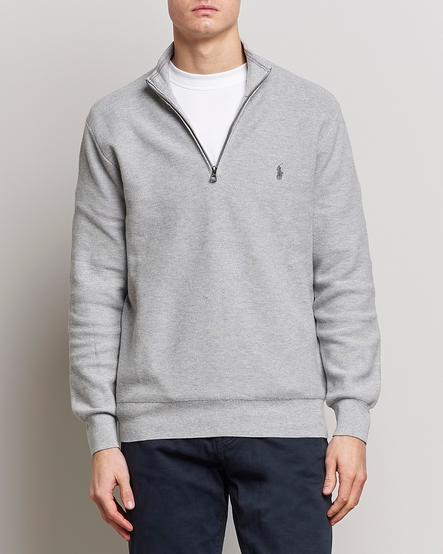 Uomini | Maglieria | Polo Ralph Lauren | Textured Half-Zip Andover Heather