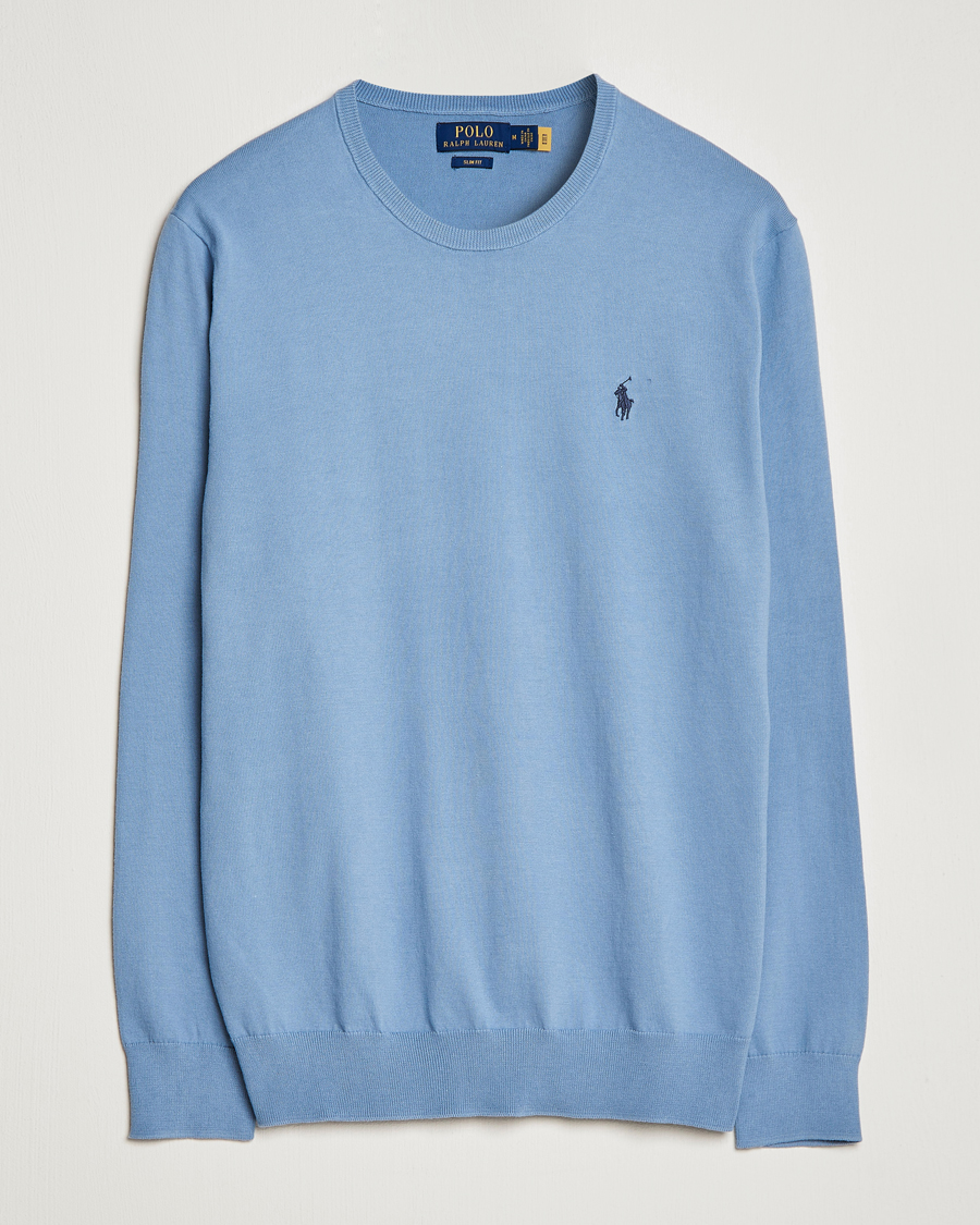 Uomini | Maglieria | Polo Ralph Lauren | Cotton Crew Neck Sweater Channel Blue