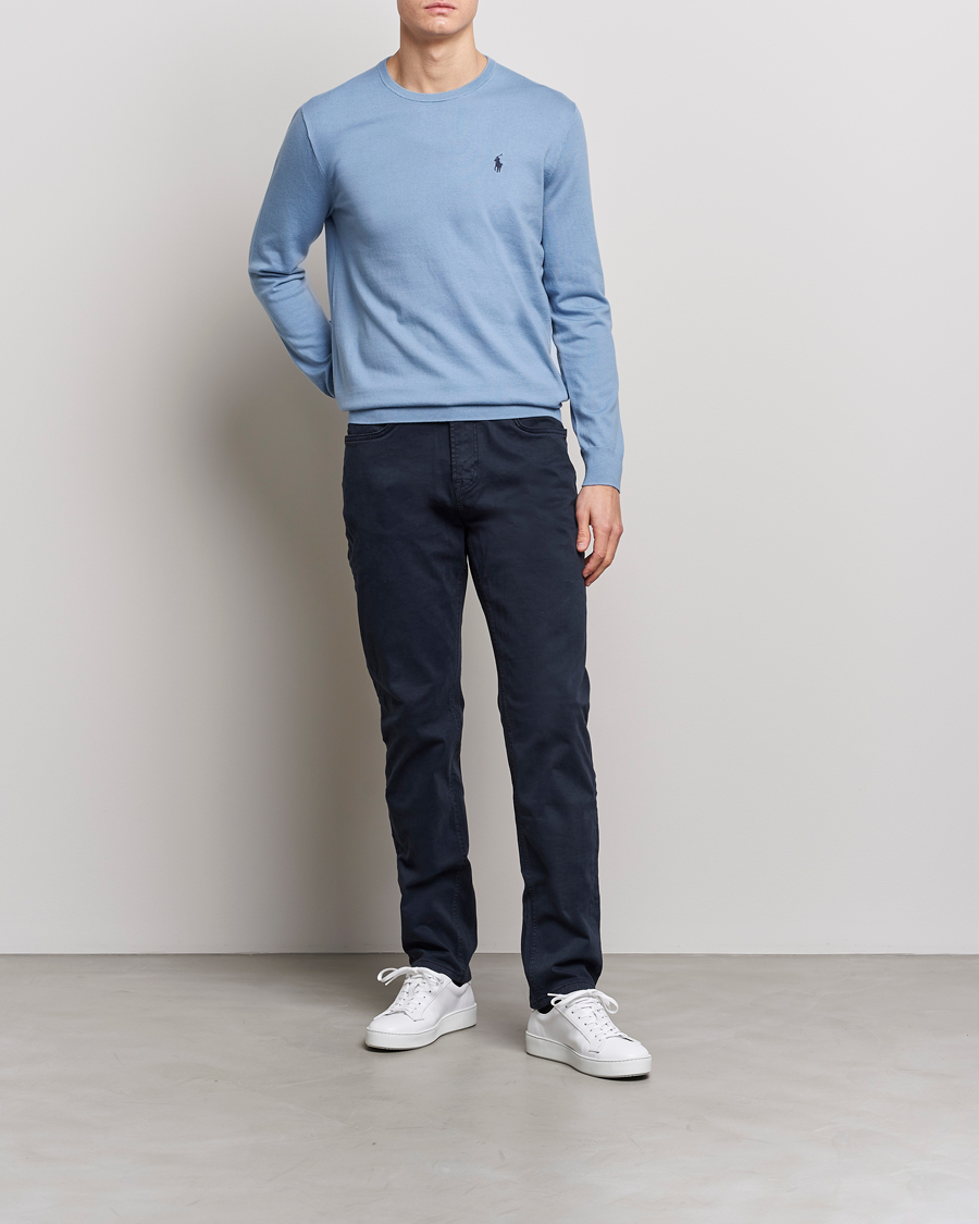 Uomini | Maglieria | Polo Ralph Lauren | Cotton Crew Neck Sweater Channel Blue