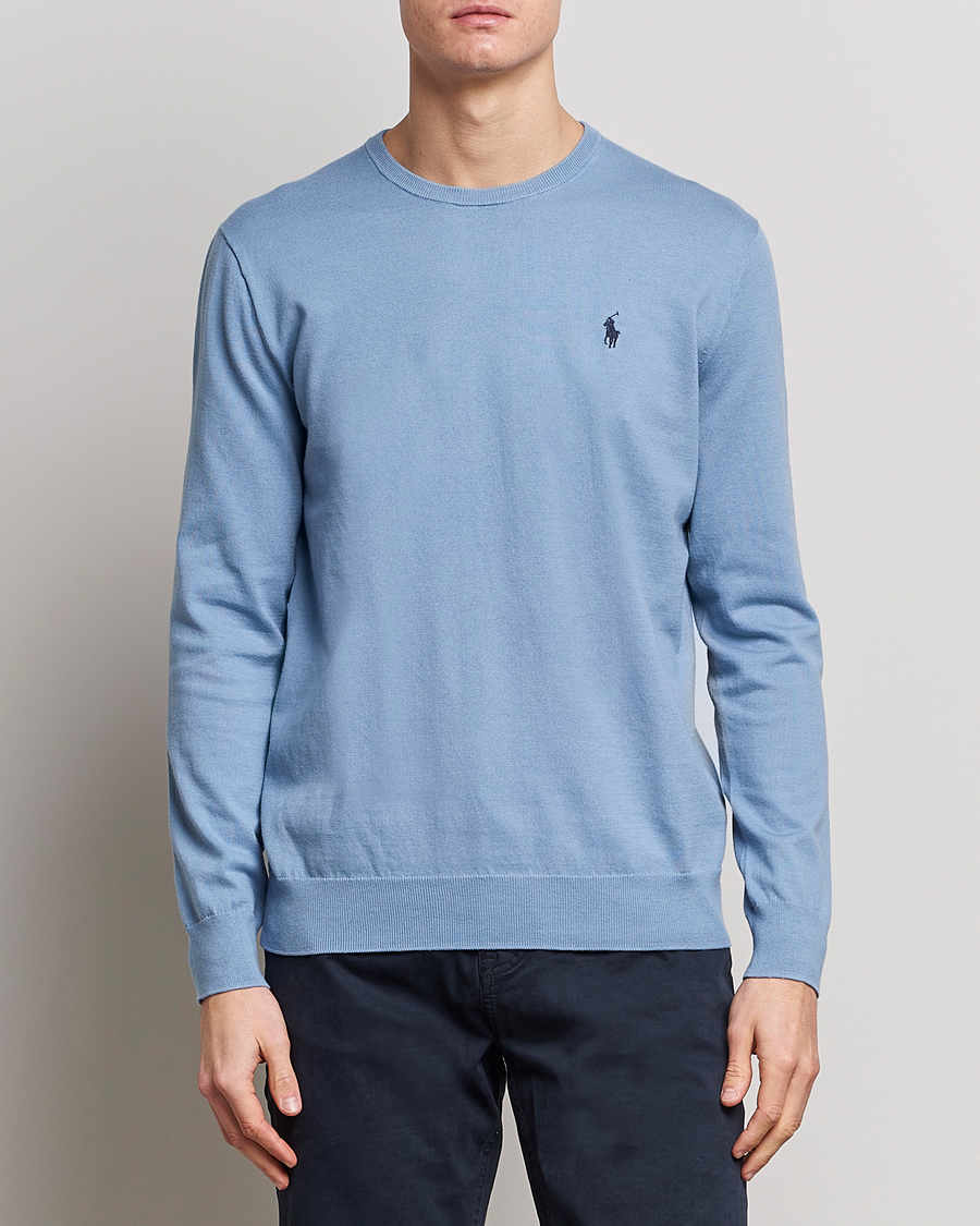 Uomini | Maglieria | Polo Ralph Lauren | Cotton Crew Neck Sweater Channel Blue