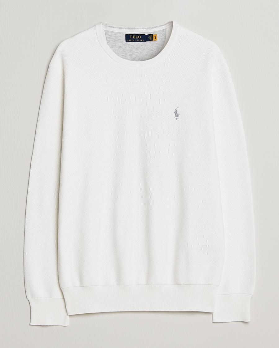 Uomini | Maglieria | Polo Ralph Lauren | Textured Crew Neck Sweater Deckwash White