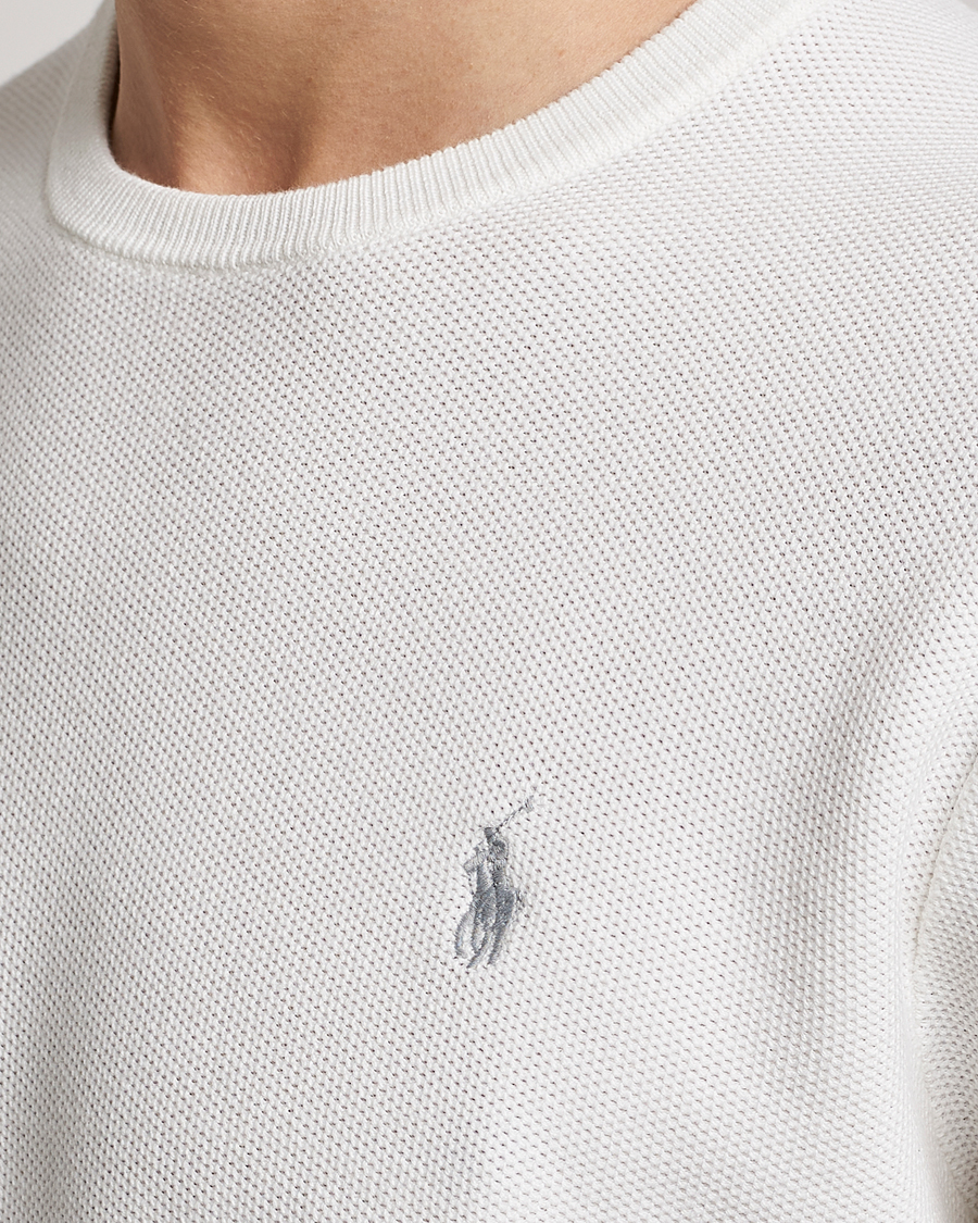 Uomini | Maglieria | Polo Ralph Lauren | Textured Crew Neck Sweater Deckwash White