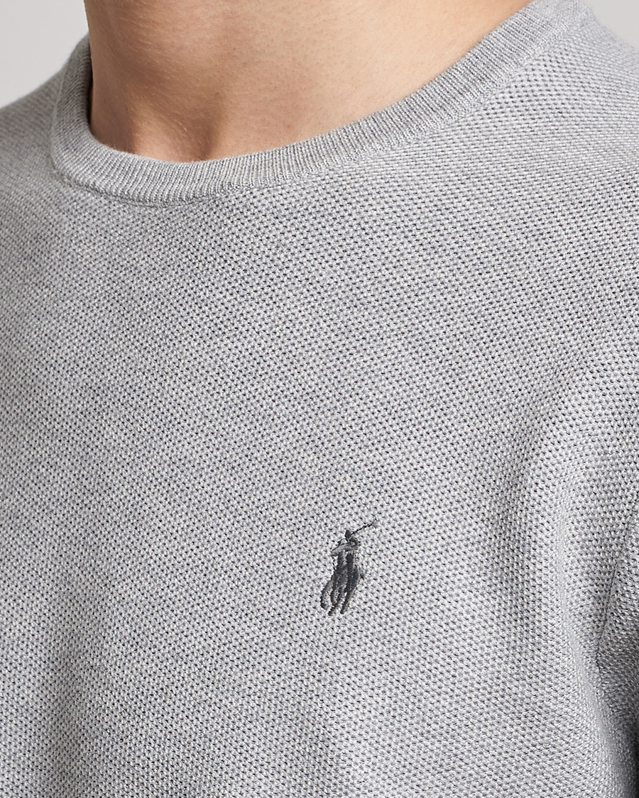 Uomini | Maglieria | Polo Ralph Lauren | Textured Crew Neck Sweater Andover Heather