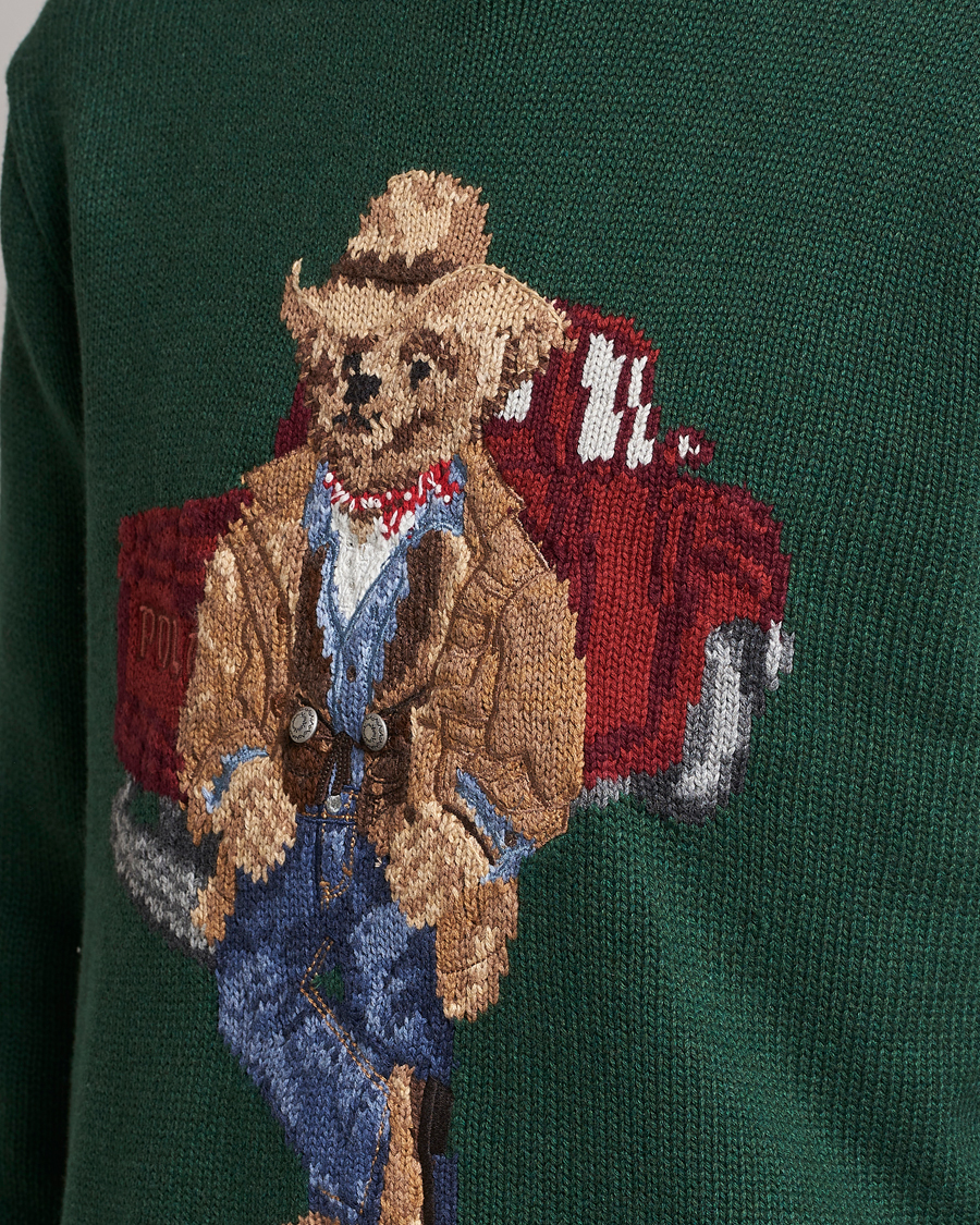 Uomini | Maglieria | Polo Ralph Lauren | Knitted Crew Neck Bear Sweater New Forest Heather