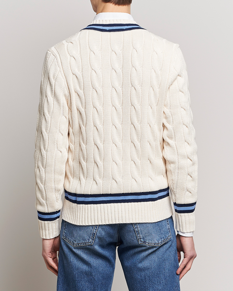 Uomini | Maglieria | Polo Ralph Lauren | Cricket Sweater Cream/Navy Stripe