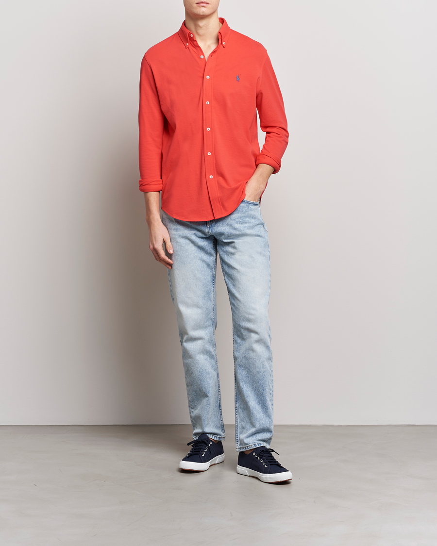 Uomini | Camicie | Polo Ralph Lauren | Featherweight Mesh Shirt Red Reef