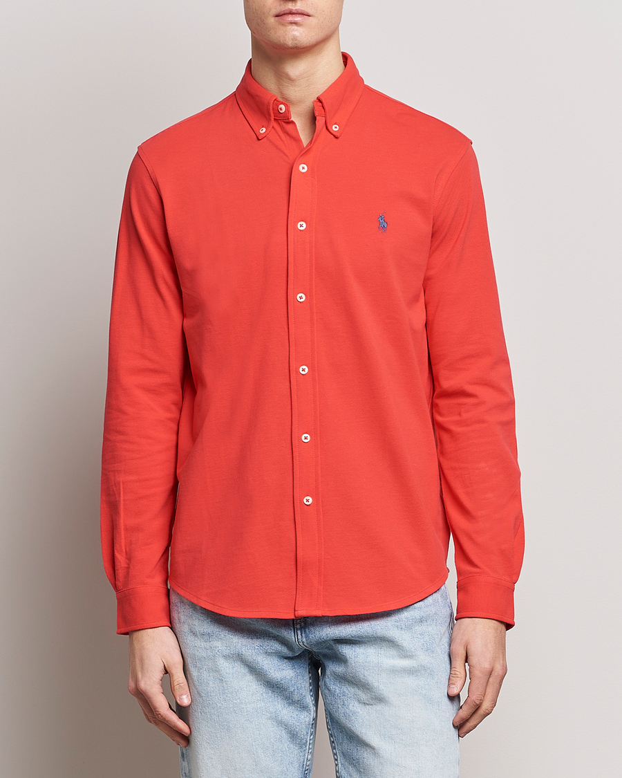 Uomini | Camicie | Polo Ralph Lauren | Featherweight Mesh Shirt Red Reef