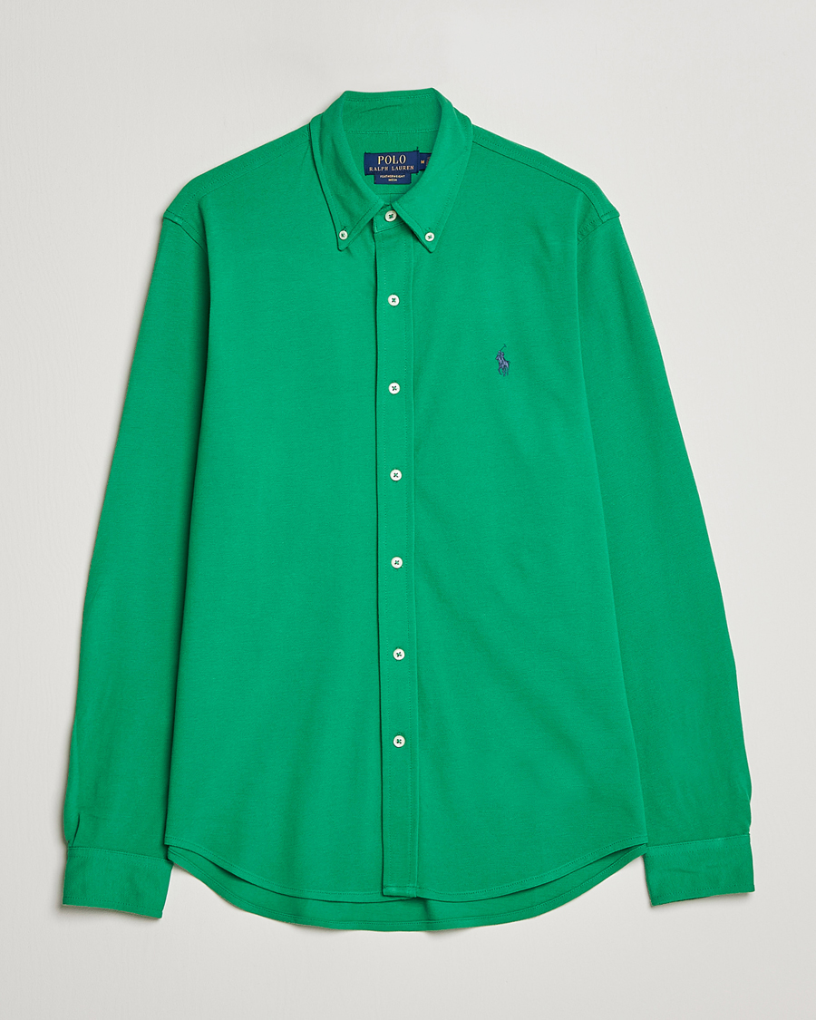 Uomini | Camicie | Polo Ralph Lauren | Featherweight Mesh Shirt Optic Green
