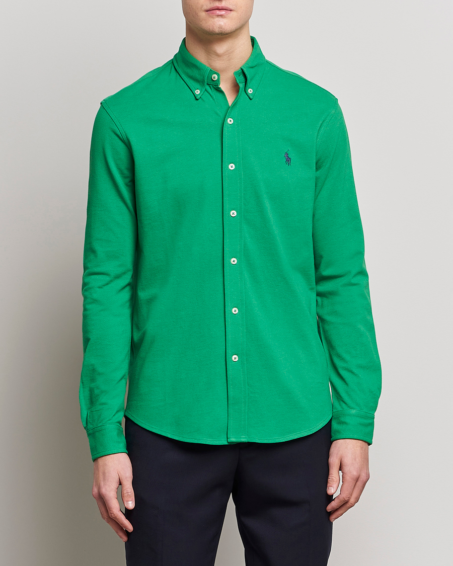 Uomini | Camicie | Polo Ralph Lauren | Featherweight Mesh Shirt Optic Green