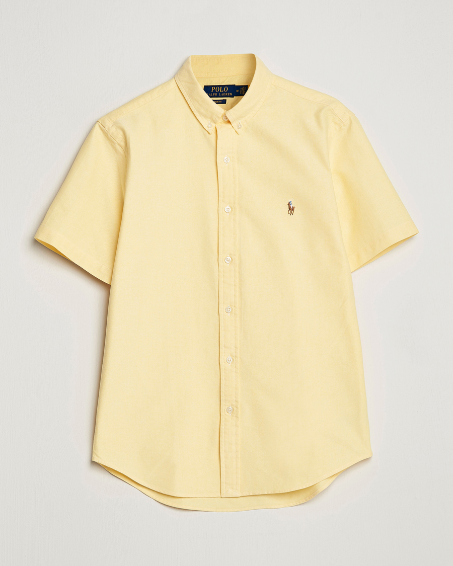 Uomini | Camicie | Polo Ralph Lauren | Slim Fit Oxford Short Sleeve Shirt Yellow