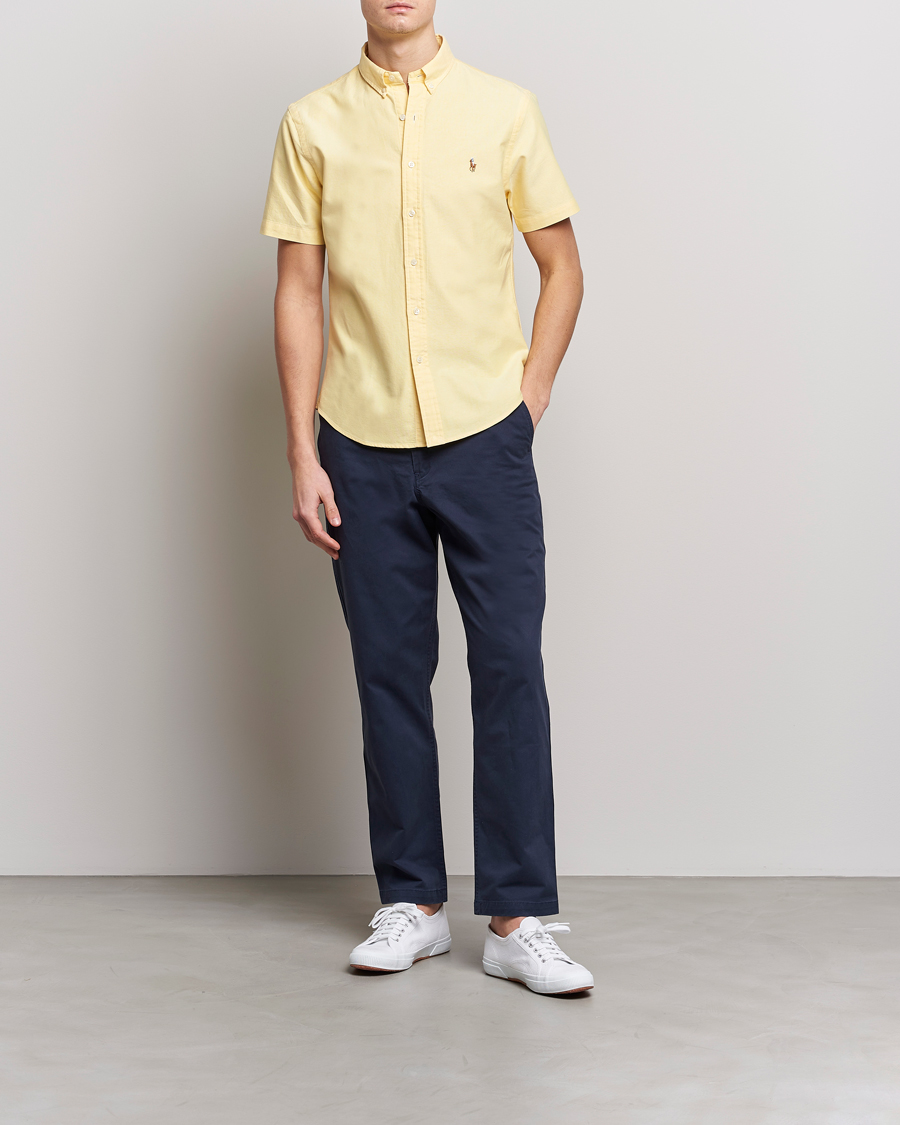 Uomini | Camicie | Polo Ralph Lauren | Slim Fit Oxford Short Sleeve Shirt Yellow
