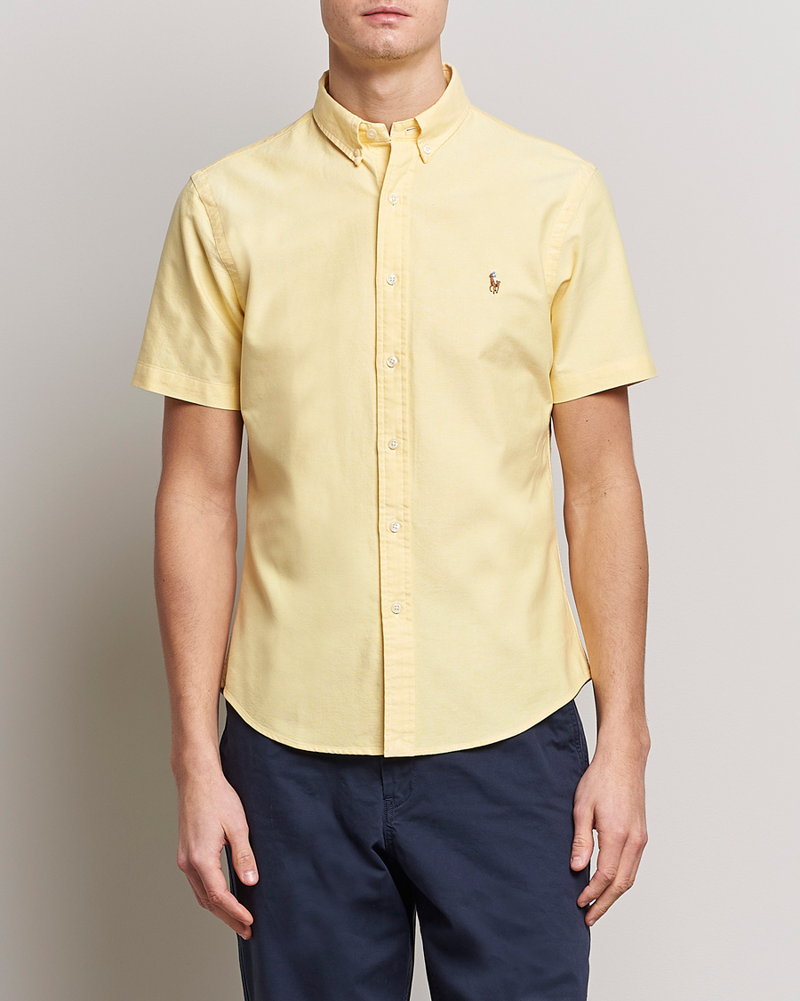 Uomini | Camicie | Polo Ralph Lauren | Slim Fit Oxford Short Sleeve Shirt Yellow