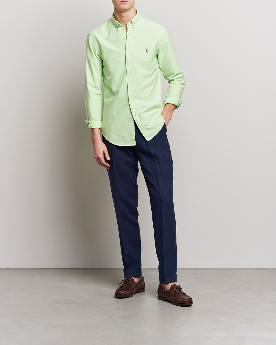 Uomini | Camicie | Polo Ralph Lauren | Slim Fit Oxford Button Down Shirt Oasis Green