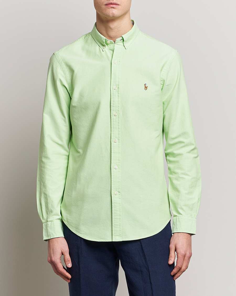 Uomini | Camicie | Polo Ralph Lauren | Slim Fit Oxford Button Down Shirt Oasis Green