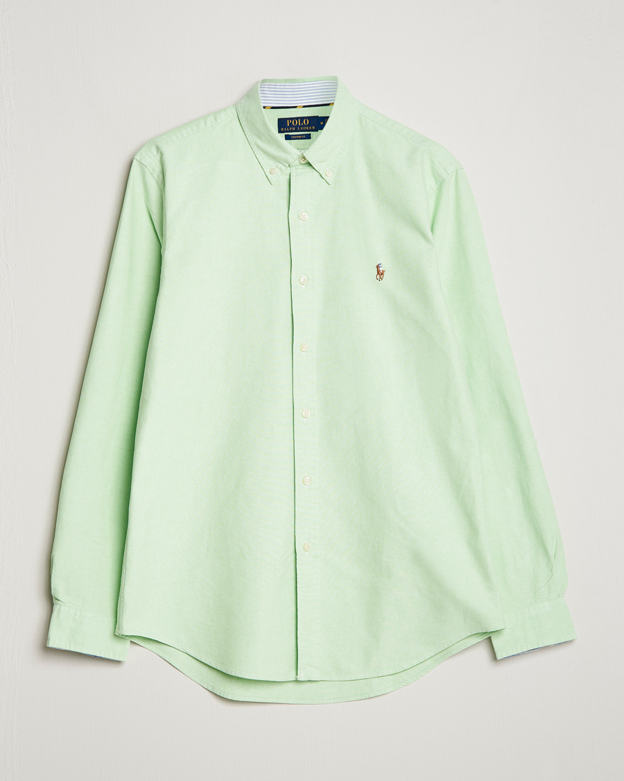 Uomini | Camicie | Polo Ralph Lauren | Custom Fit Oxford Button Down Shirt Oasis Green