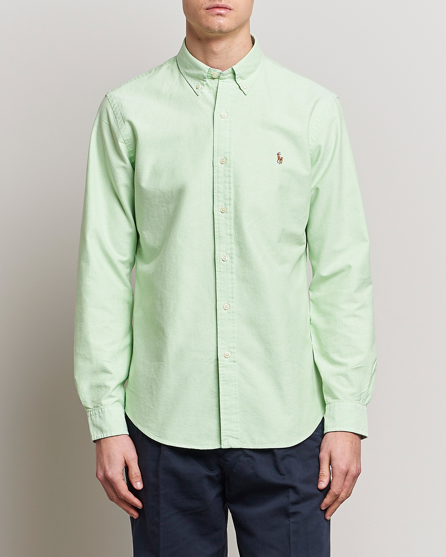 Uomini | Camicie | Polo Ralph Lauren | Custom Fit Oxford Button Down Shirt Oasis Green