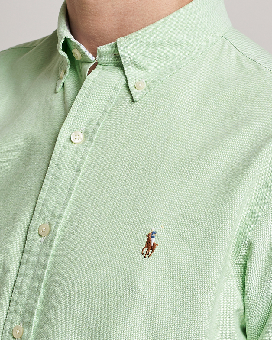Uomini | Camicie | Polo Ralph Lauren | Custom Fit Oxford Button Down Shirt Oasis Green