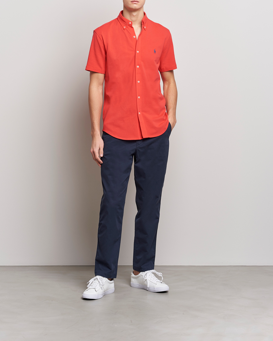 Uomini | Camicie | Polo Ralph Lauren | Featherweight Mesh Short Sleeve Shirt Red Reef