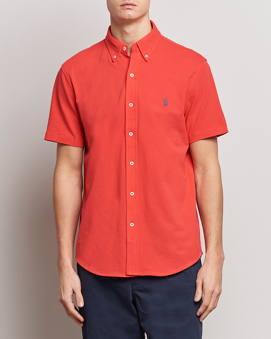Uomini | Camicie | Polo Ralph Lauren | Featherweight Mesh Short Sleeve Shirt Red Reef