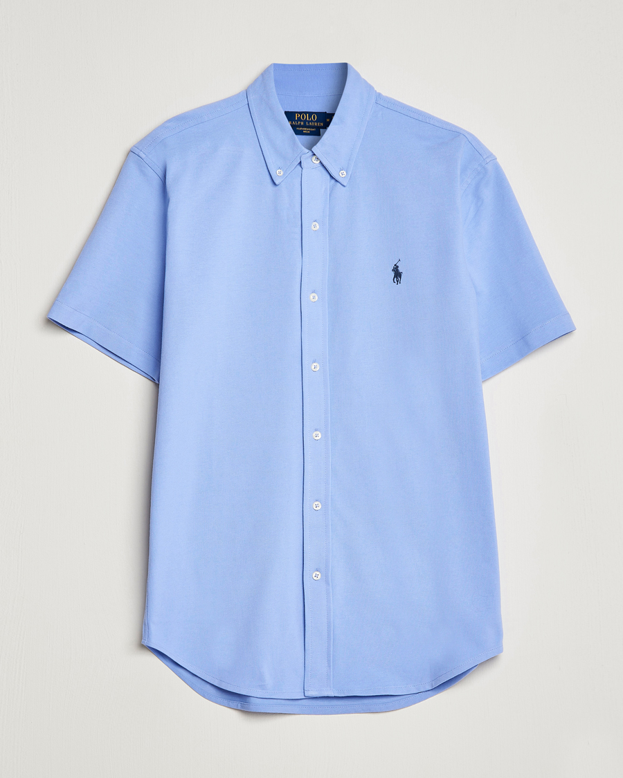 Uomini | Camicie | Polo Ralph Lauren | Featherweight Mesh Short Sleeve Shirt Lafayette Blue