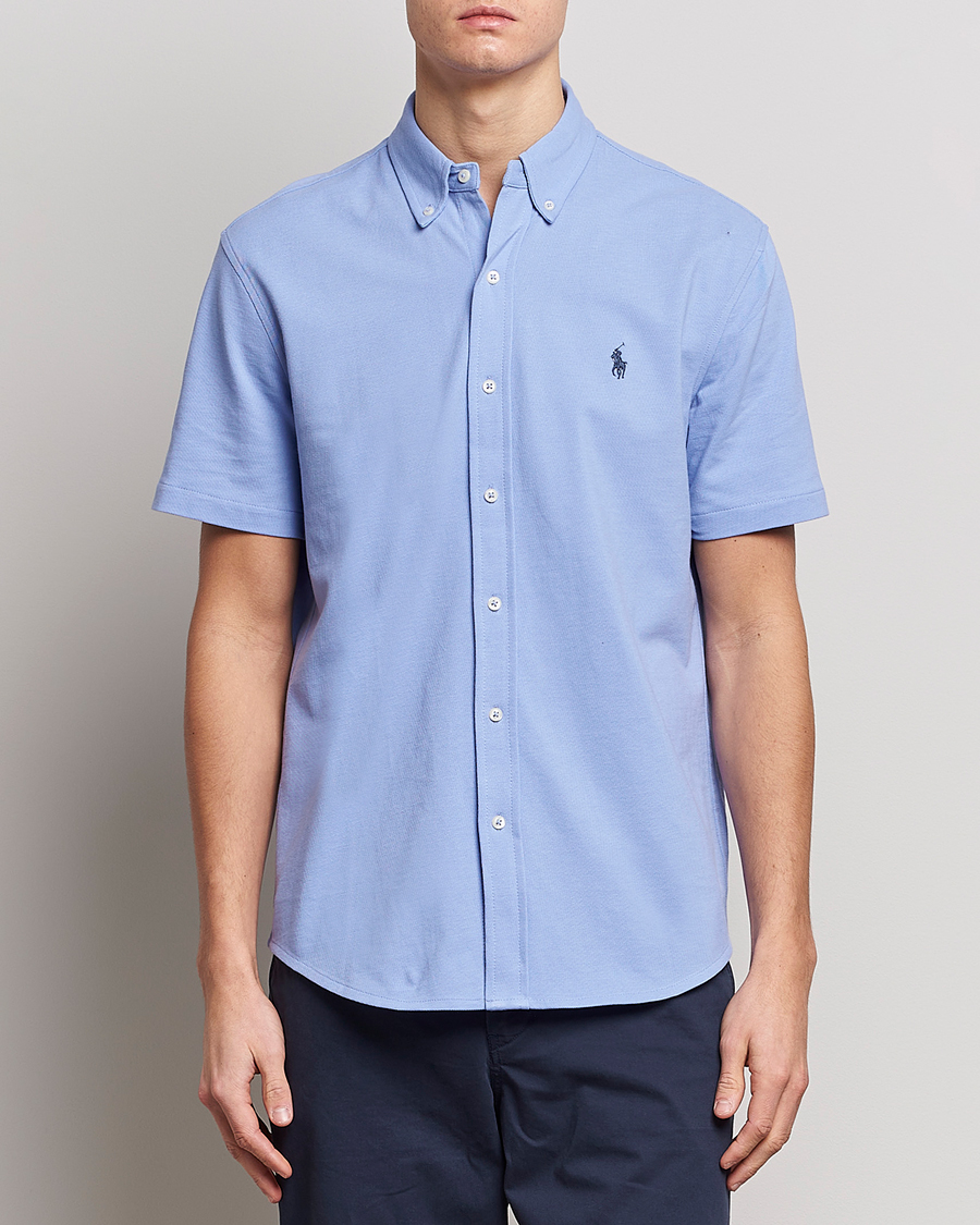 Uomini | Camicie | Polo Ralph Lauren | Featherweight Mesh Short Sleeve Shirt Lafayette Blue