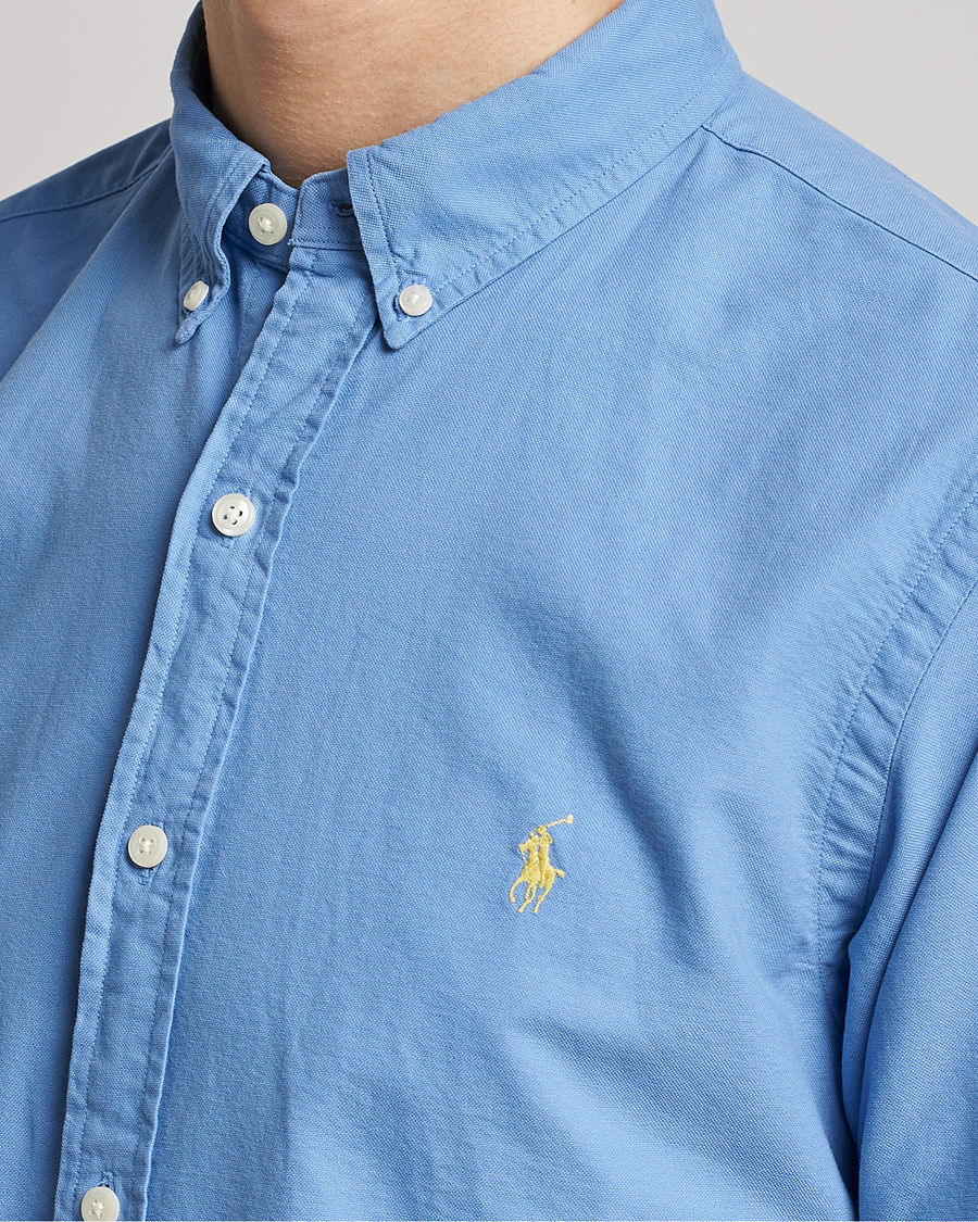 Uomini | Camicie | Polo Ralph Lauren | Slim Fit Garment Dyed Oxford Shirt Blue