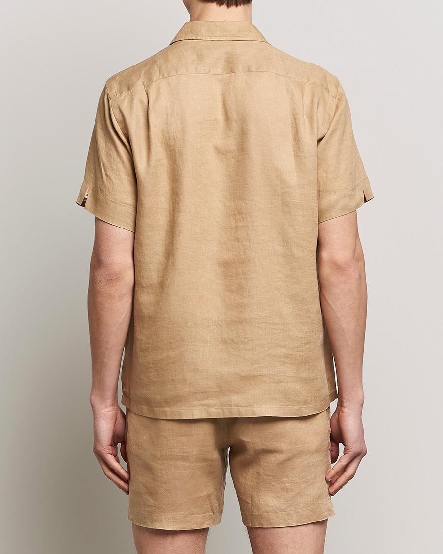 Uomini | Camicie | Polo Ralph Lauren | Linen Camp Collar Short Sleeve Shirt Vintage Khaki