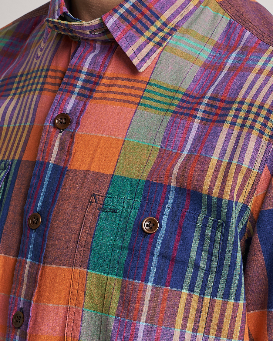 Uomini | Camicie | Polo Ralph Lauren | Madras Checked Shirt Orange/Purple